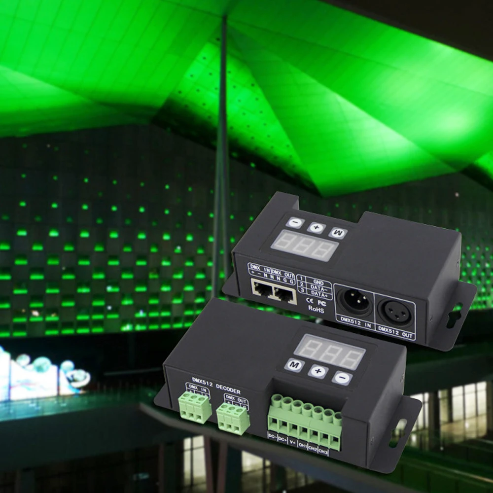 DC12V-24V DMX512 6A * 3CH выходной сигнал BC-853 DMX512/1990 контроллер декодера для RGB светодиодной