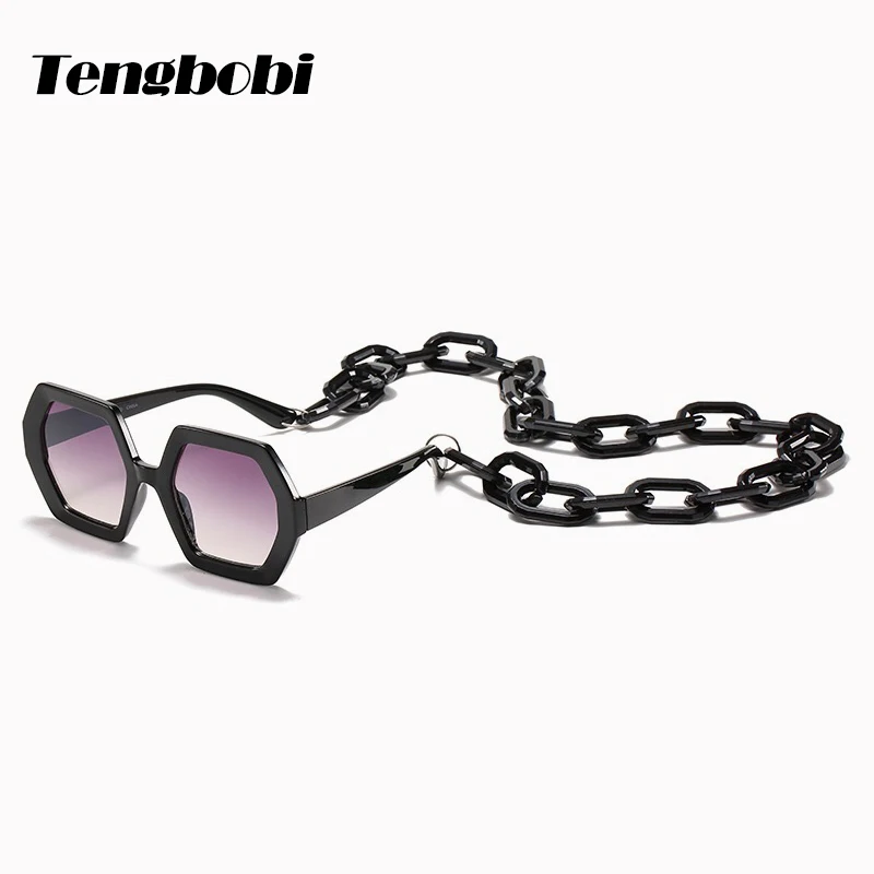 Модные уникальные солнцезащитные очки с цепочкой для женщин 2020 роскошные