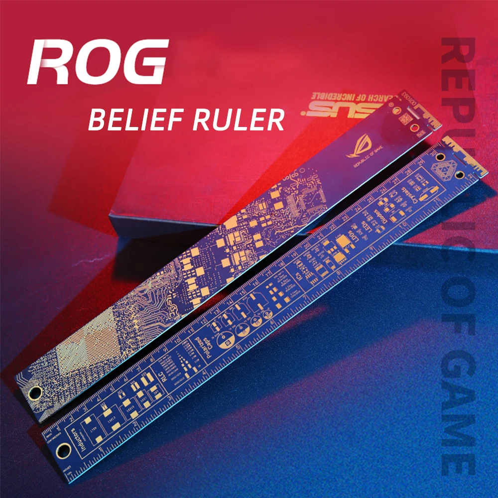

NVIDIA/ROG Belief Ruler Tube MeasureTool 30CM Rule Gilded Paiting Republic of Gamers Faith Decoration Figure PC Accessories AMD