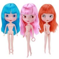 bjd dolls 31cm jointed moveable for girl fashion blyther doll with colour hair diy makeup nude doll dress up toys for girls gift