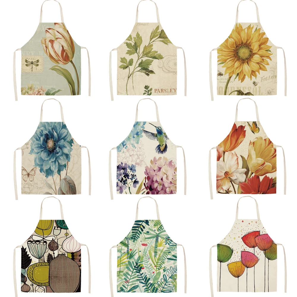

Silstar Tex Gorgeous Flowers Apron Hairdresser Sunflower Lotus Flower Chef Aprons For Cooking Baking Restaurant