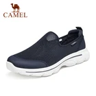 Мужские легкие спортивные туфли CAMEL, черные дышащие сетчатые мягкие повседневные туфли, лоферы, Новинка лета 2021