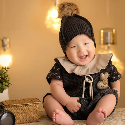 SS-8 Baby Boy Girl Photo Shoot Hat+Pant Sets Clothes Infant Photography Cartoon Costume Birthday Party Wear Kids Photo Props - Цвет: SS-8