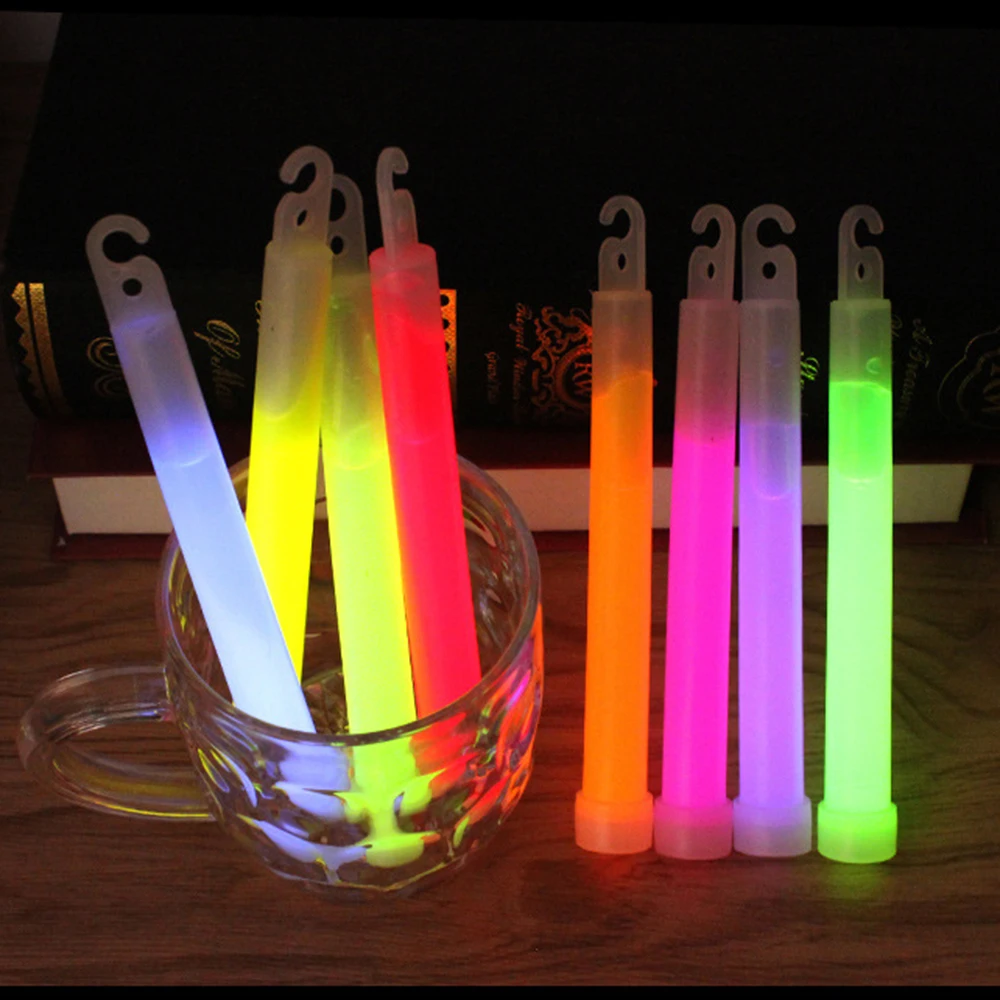 

6 Inch Industrial Grade Glow Sticks Colorful Party Club Camping Christmas Chemical Lights Glow In The Dark Fishing Lighting