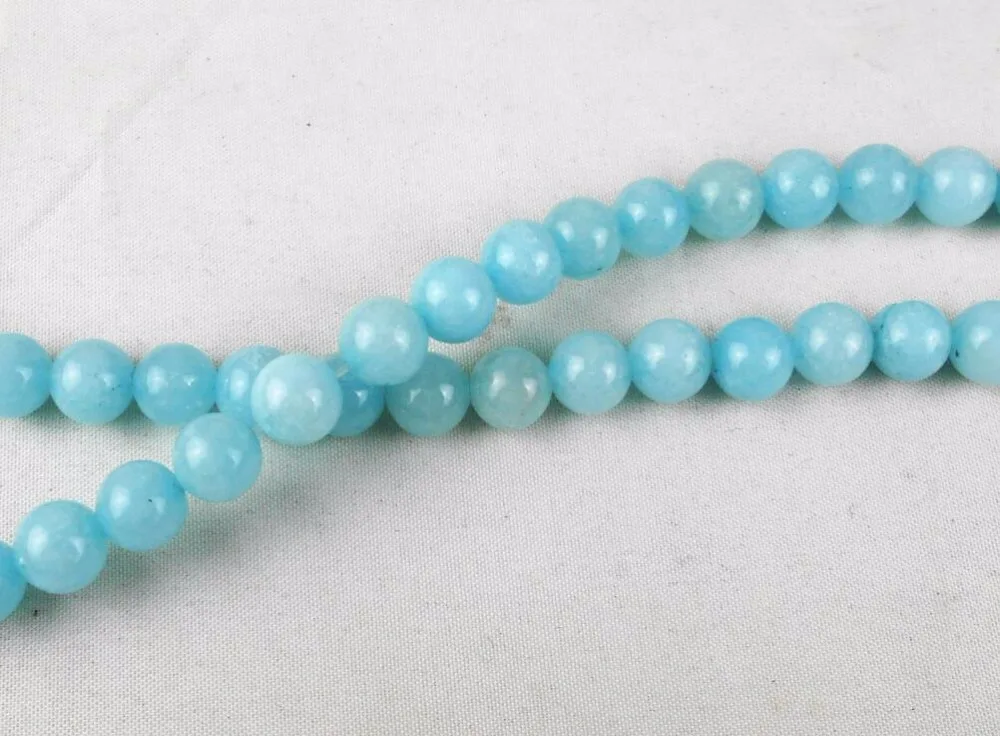 Сапфировый Агат бериламетрин синий бисер натуральный белый камень бусины для