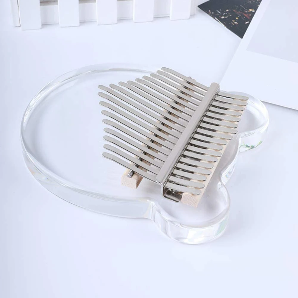 

Kalimba Acrylic 17 Key Transparent Thumb Piano Mbira Sanza with Tuner Hammer Gig Kalimba Thumb Fiddle Case Manual Christmas Gift