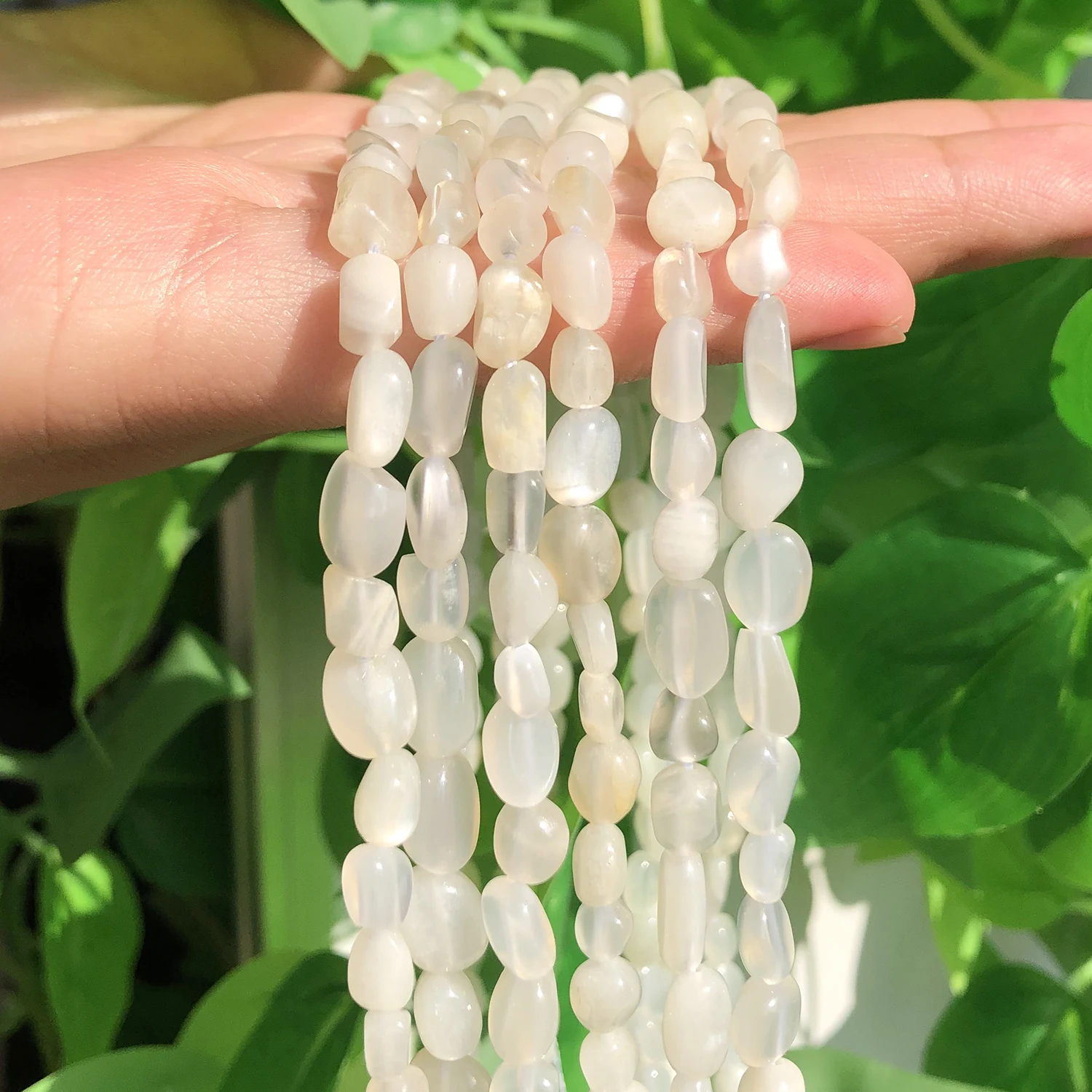 Бусины из белого лунного камня естественный неправильной формы свободные бусины