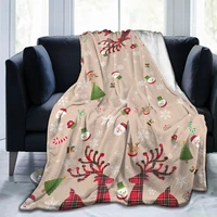 christmas red fawn blanket soft and warm coral fleece blanket bed and sofa car bedroom office shawl bedspread home decoration