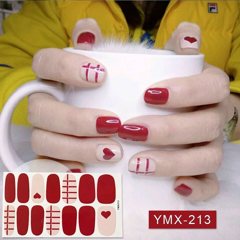 YMX213 Леди KINDOM DIY наклейки для ногтей аппликация мраморный узор полоски лака для ногтей водонепроницаемый дизайн ногтей экологическая Фольга для ногтей Наклейка - Цвет: YMX213