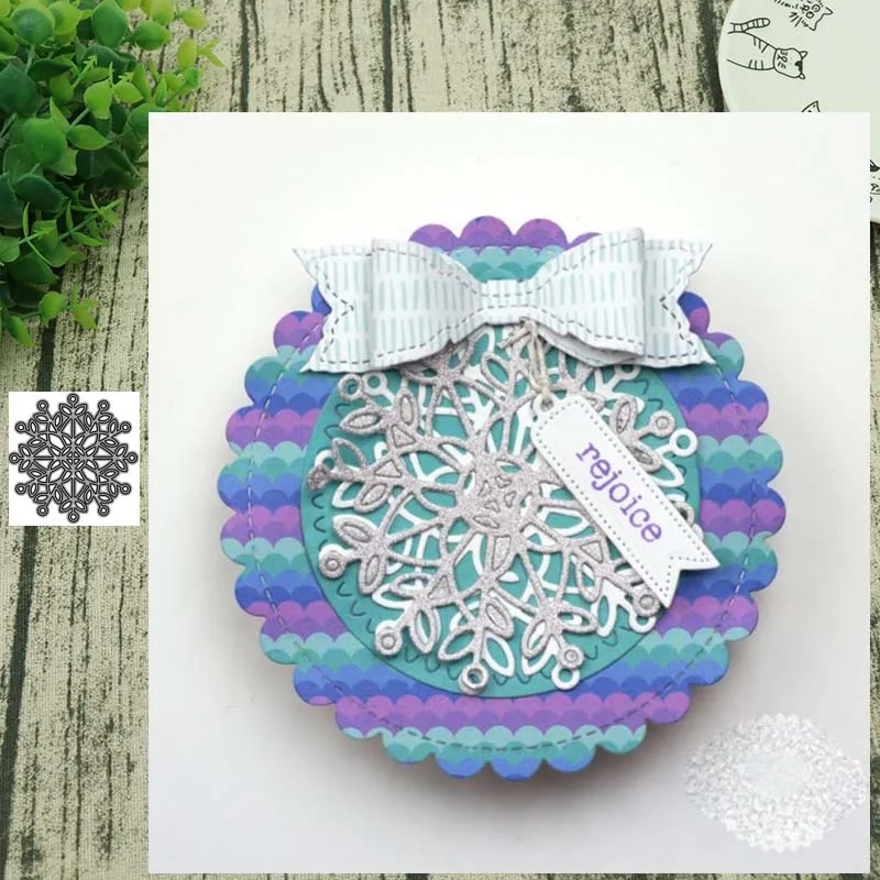 

Большая Снежинка металлический Трафаретный вырубной штамп Трафаретный Скрапбукинг Фотоальбом Карта Бумага тиснение ремесла Сделай Сам