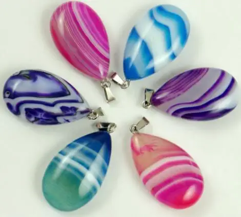 Натуральный камень синий фиолетовый розовый красный полосатый кварцевый