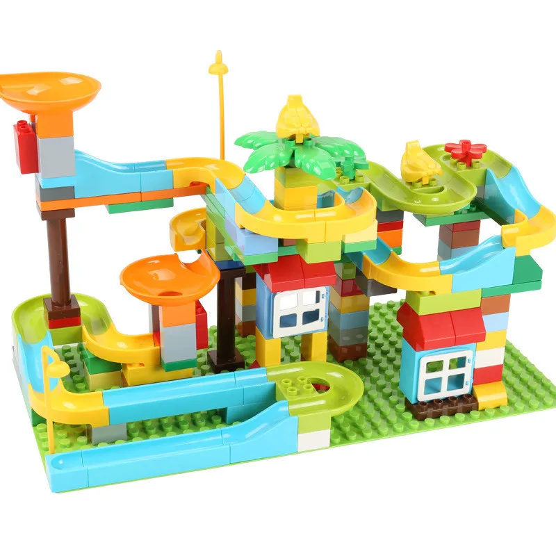 153 шт. мрамор забег Run лабиринт шарики строительные блоки наборы джунгли трек лес