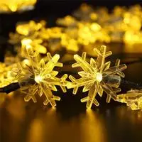Snowflake Warm 6 м 30 светодиодный милый светодиодный светильник-гирлянда в виде снежинок на солнечных батареях, украшение для рождественской елки, водонепроницаемый уличный Красочный светодиодный декоративный светильник - Испускаемый цвет: Snowflake Warm