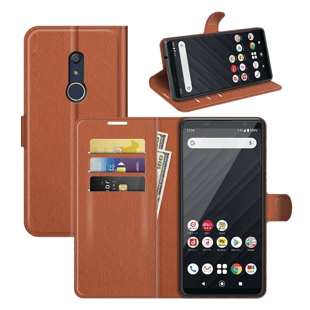 Чехол для Fujitsu Arrow Be4 Plus F-41B (дюйма) Обложка-бумажник стильный кожаный чехол-книжка