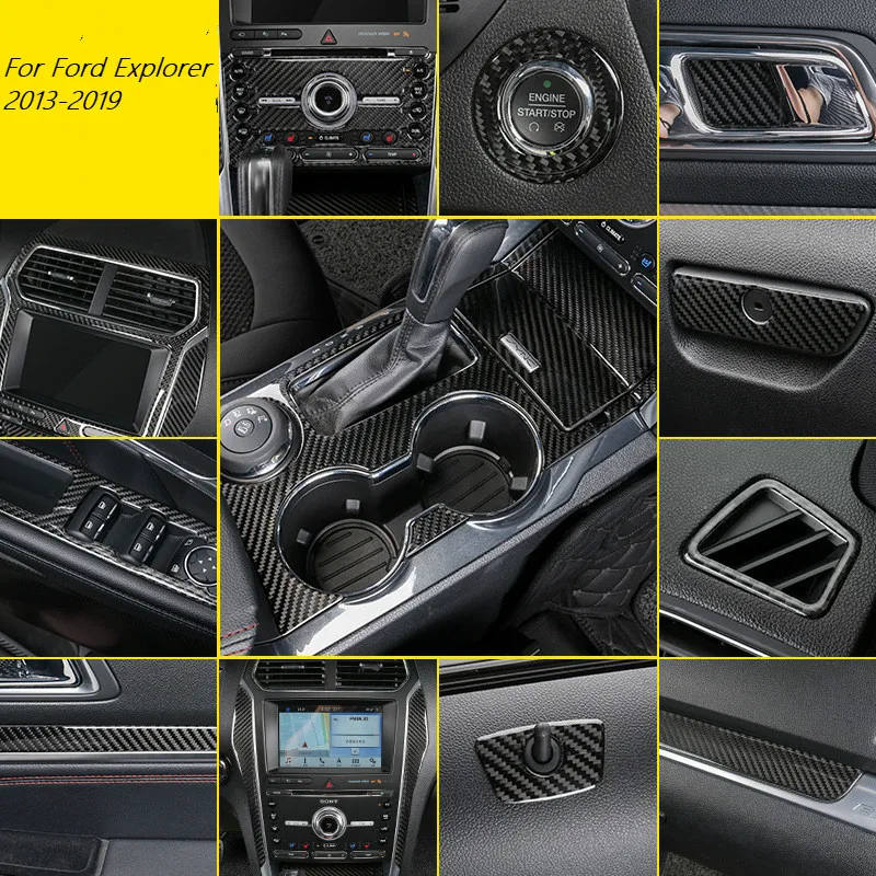 Аксессуары для Ford Explorer 2013 2019 отделка салона из углеродного волокна Редукторная