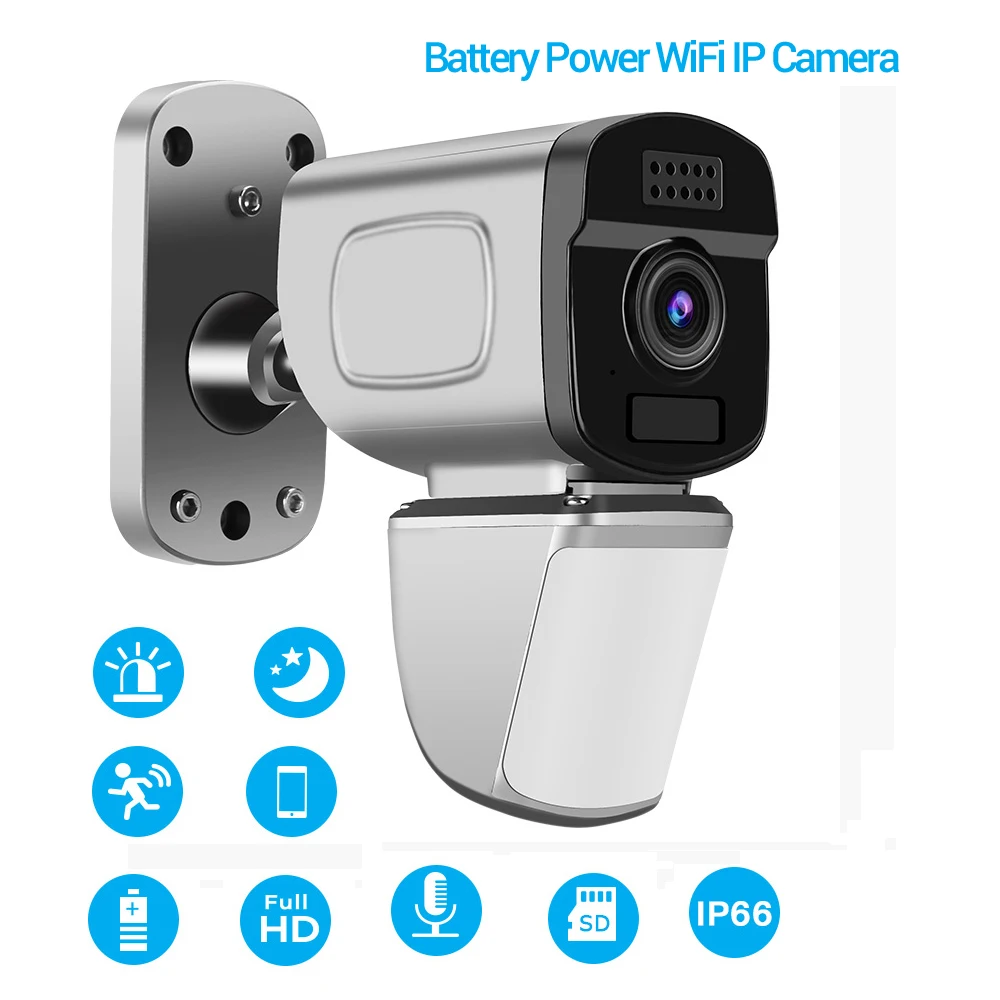 Wi Fi IP камера безопасности 1080P аккумуляторная батарея беспроводной камеры