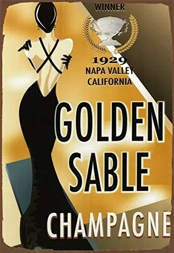 

Posters Wine Champagne Print Poster Vintage Style Metal Advertising Wall Plaque Sign Art Wall Deco Metal Sign Poster 8x12 inch