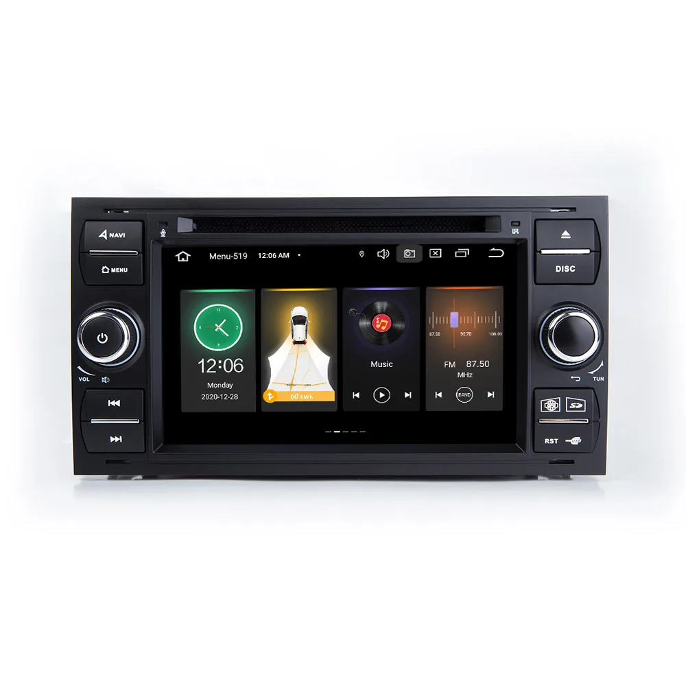 NaviFly PX5 4G 64G 2 Din GPS Android 11 автомобильный dvd-плеер для Ford/Mondeo/Focus/Transit/C-MAX/S-MAX/Fiesta авто