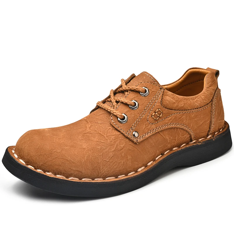 

High Quality Mens Casual Shoes Oxford Shoes for Men Spring Autumn Male Lace-up Business Footwear Genuine Leather Dress Oxfords %