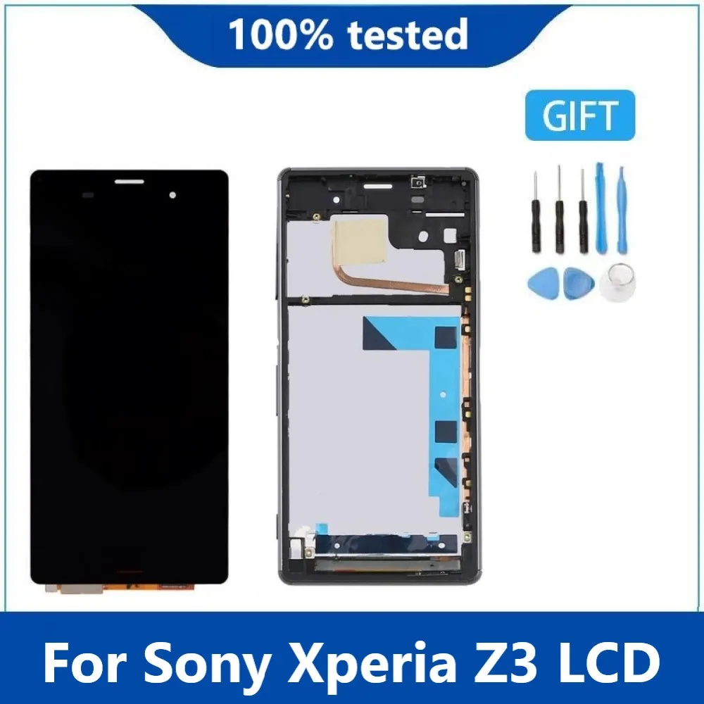 

Дисплей 5,2 ''для Sony Xperia Z3/D6603/D6633/D6653/L55T, ЖК-дисплей с сенсорным экраном и дигитайзером в сборе с рамкой, оригинал