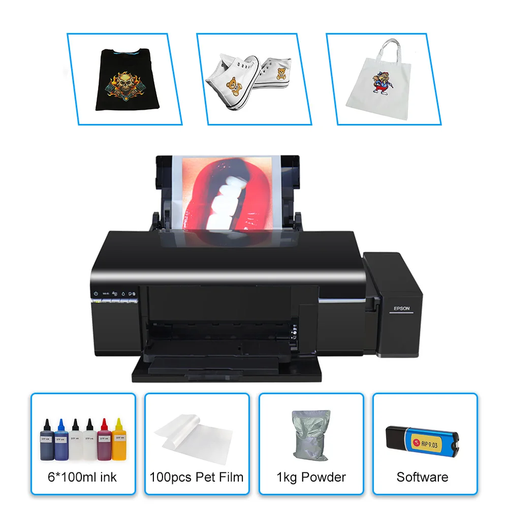 

A4 DTF Printer T-Shirt Clothes Printing Machine For Epson L805 PET Film Converted Printer Direct Transfer Film for Hoodies Cap