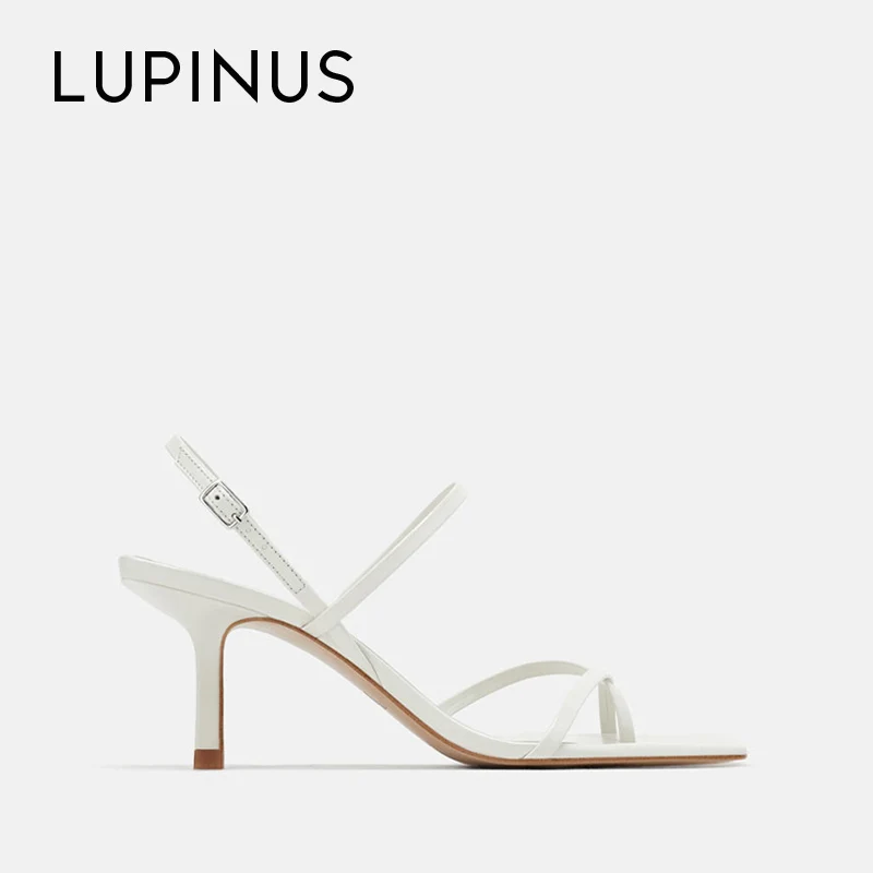 Летние сексуальные женские сандалии Lupinus с квадратным носком и ремешком на