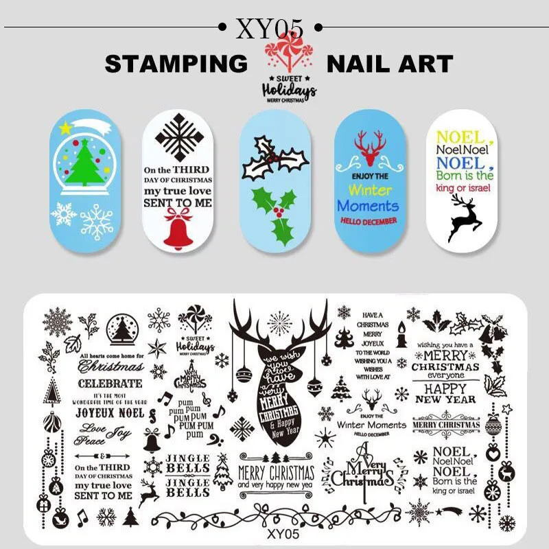

Lace Flower Animal Nail Stamping Plates Marble Image Stamp Templates Geometric Manicure Printing Stencil Tools