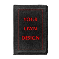 personality diy your own design brand logopicture custom leather travel passport cover holder case