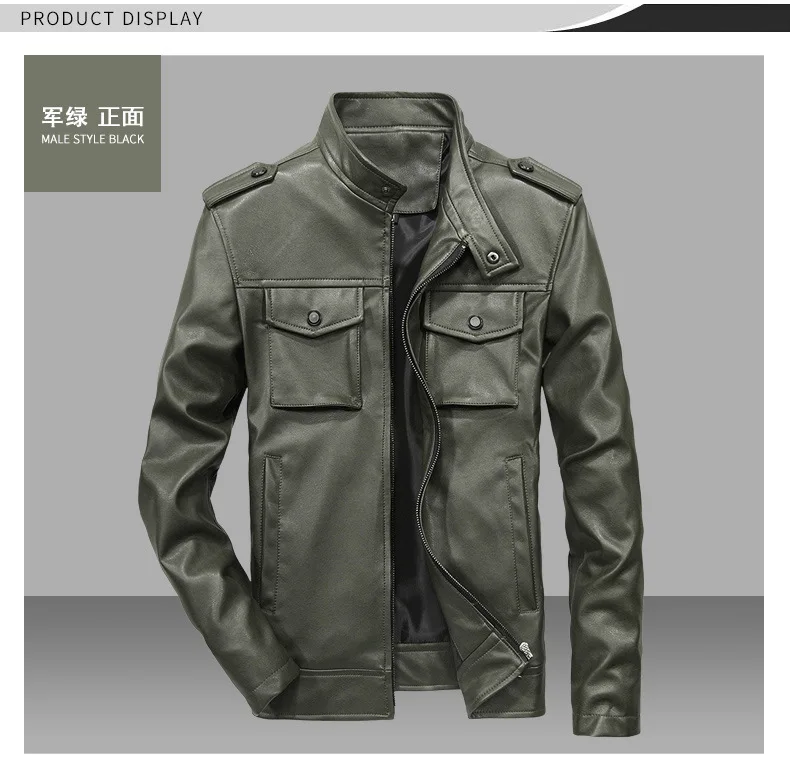 Mens Leather Jackets High Quality Classic Motorcycle Jacket Male Plus faux leather jacket men 2019 spring Drop shipping