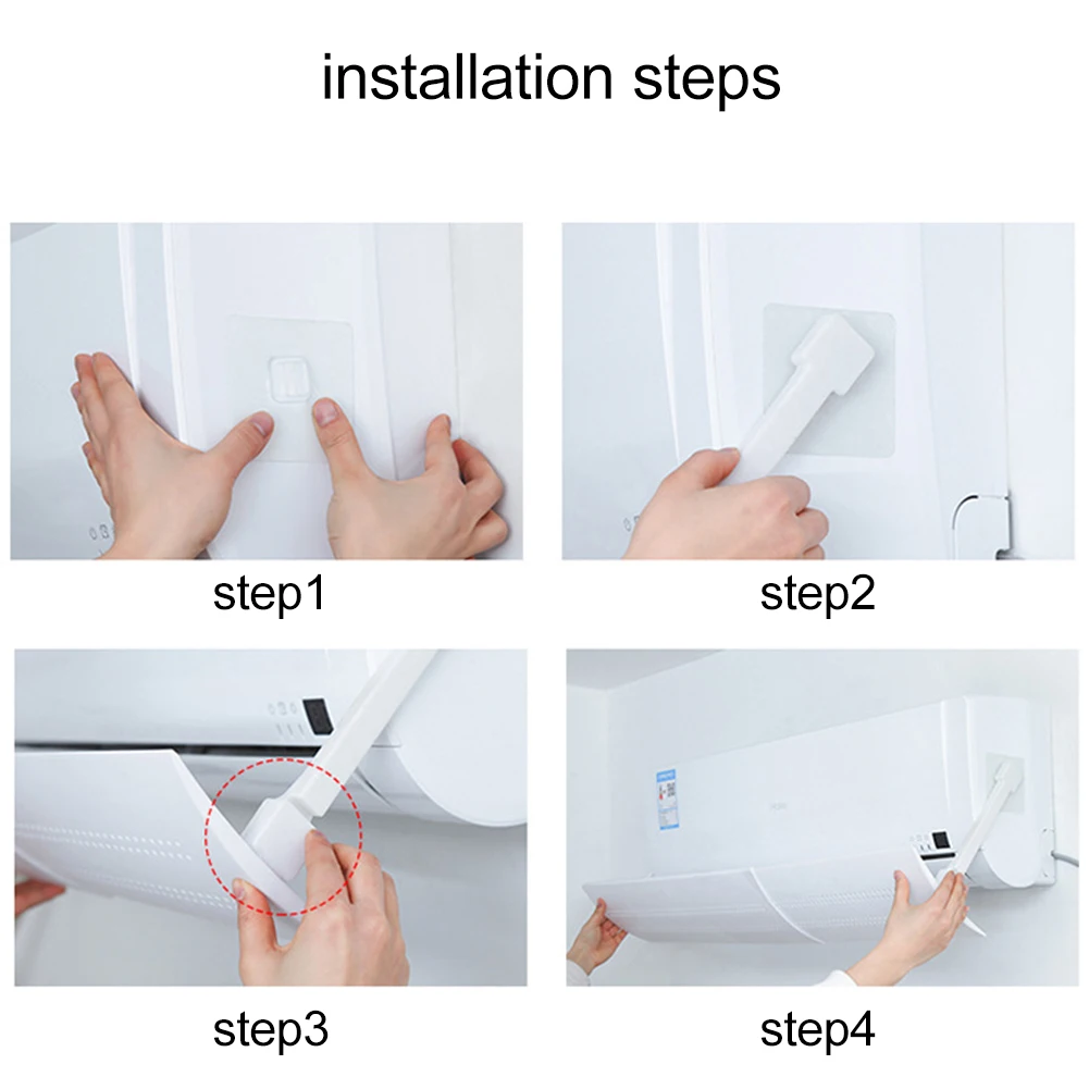 Retractable Temperature Control Anti Direct Blowing Air Conditioner Shield Easy Install Indoor Hanging Hotel Wind Deflector |