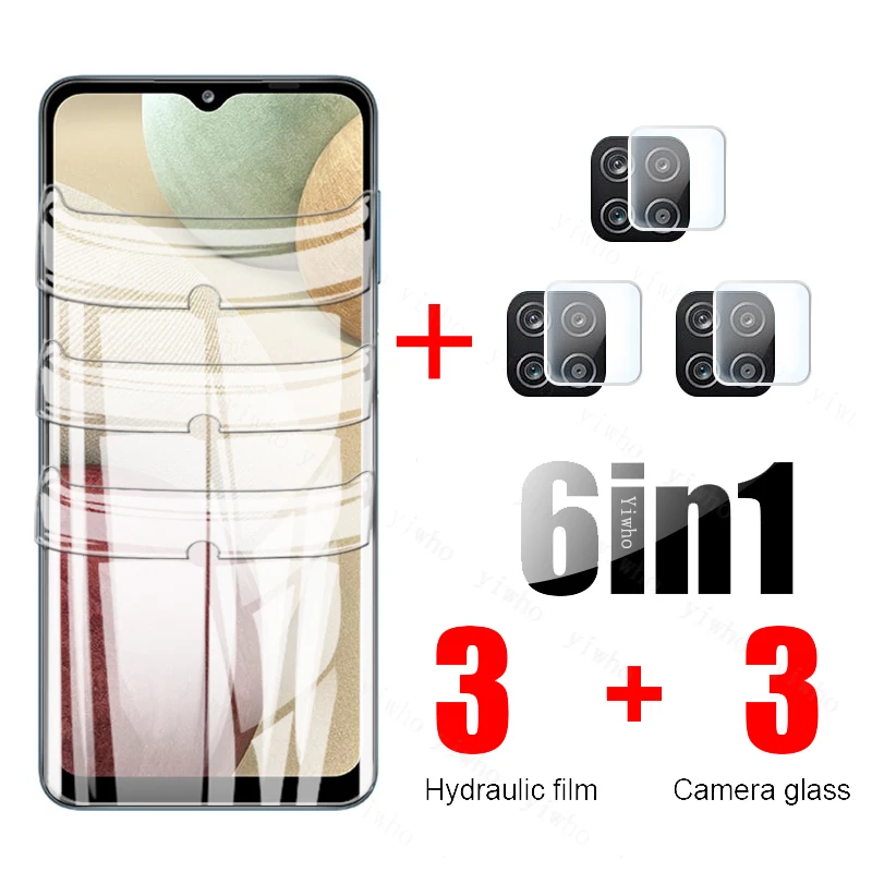 

1-to-6 Camera Glass For Samsung a12 a11 a10 a02s Full Hydrogel Film On For Galaxya12 a 02s 12 11 10 Light Phone Screen Film Glas