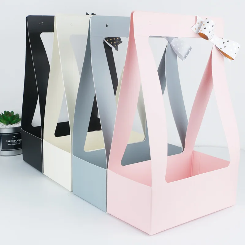 Водонепроницаемая портативная Цветочная корзина бумажная коробка для мамы