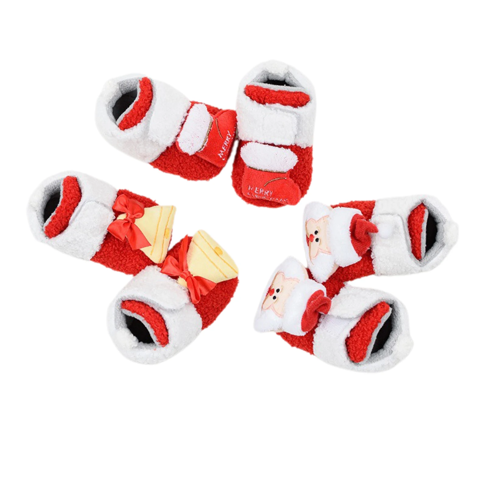 Зимний костюм для маленьких детей мальчиков и девочек Теплые ботинки с рисунками