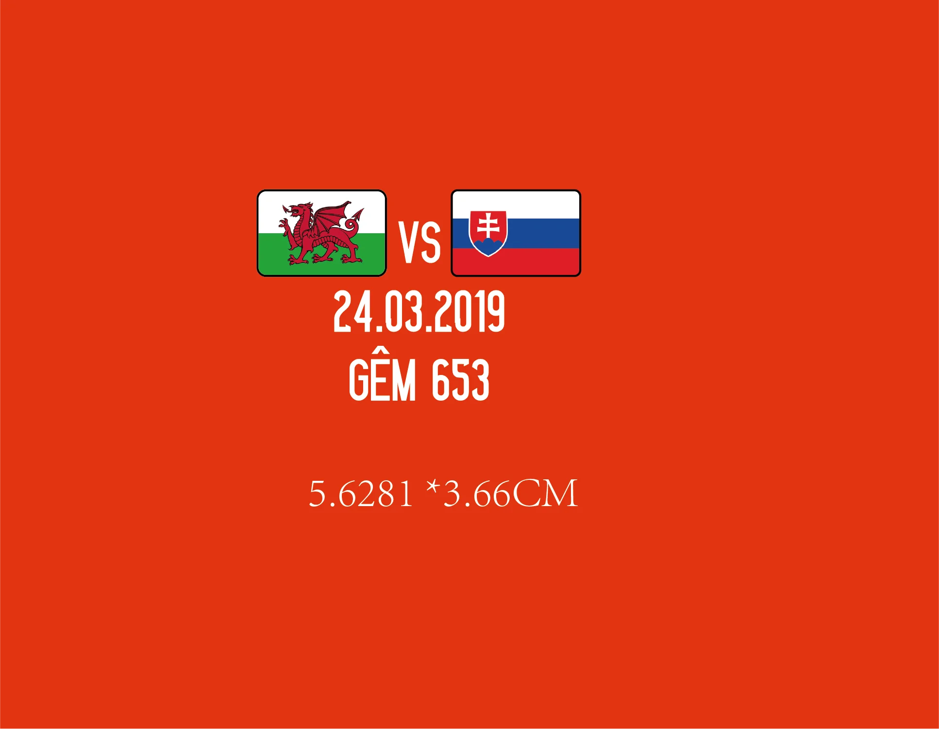 

Детали чемпионата Уэльса 2019 года, словацкий значок