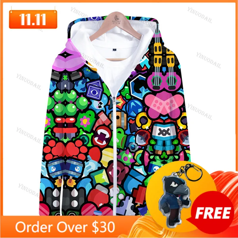 

Colt Nita 3 To 14 Years Spike Kids Hoodies MAX BUZZ Game 3D Printed Sweatshirt Boys Girls Cartoon Star Jacket Tops Teen Clothes