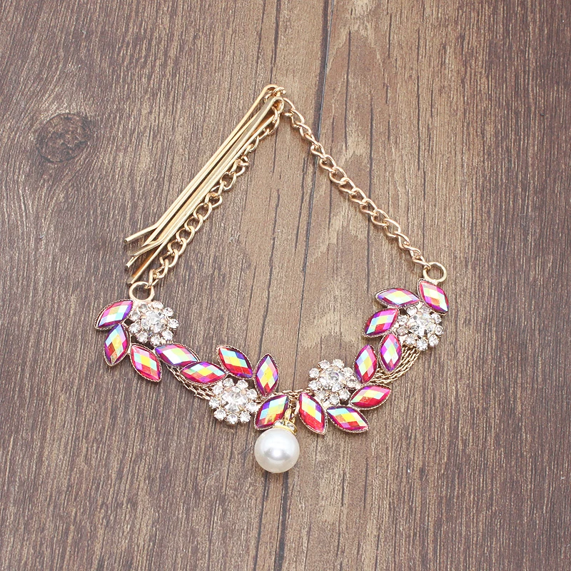 Женская повязка на голову с бусинами украшение для волос индийская мода красное