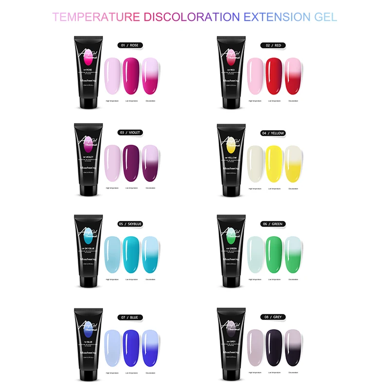 Гель для ногтей наращивания поли UV гель розовый белый прозрачный Украшение