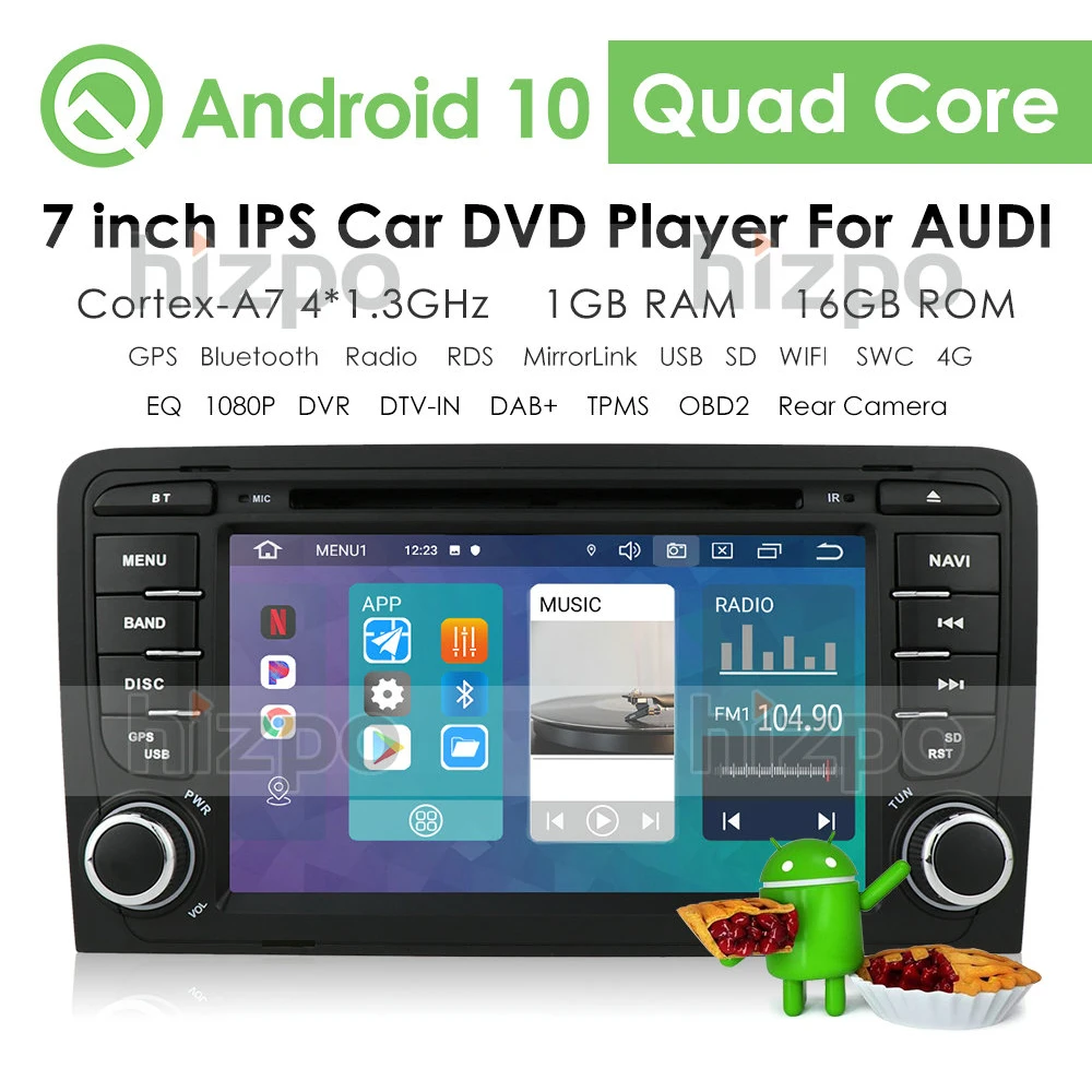 Зеркальное соединение Bluetooth 7 дюймов Автомобильный DVD радио плеер для автомобиля