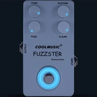 coolmusic electric guitar effects pedal bass fuzz distortion true bypass guitar accessories full metal shell pro stompbox pedal