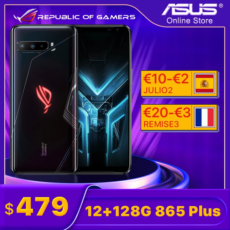 Глобальный Встроенная память ASUS ROG 3 игровой телефон 5G Смартфон Snapdragon 865 плюс 12 г 256