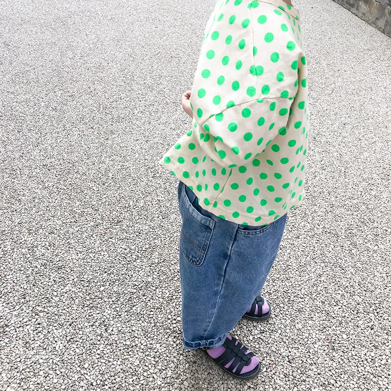

children 2021 spring new Korean boys girls denim trousers children jeans