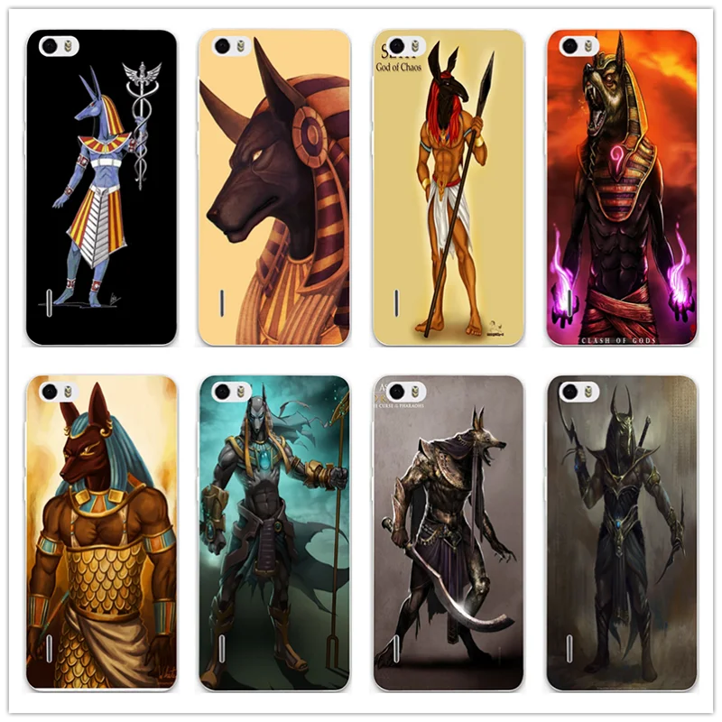 Мягкий чехол из силикона TPU для смартфона Huawei P8 P9 P10 P20 Mate 10 Pro Y5 Y6 II Y7 Honor 6X 7X 9 Lite Shell Anubis Egyptian God.