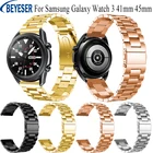 Ремешок из нержавеющей стали для samsung galaxy watch 3 41 мм, роскошный браслет для samsung galaxy watch 3 45 мм, 20 мм 22 мм