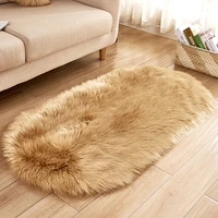 free shipping plush oval rugs for bedroom modern minimalist solid color design living room carpet autumn warm foot pad area rug