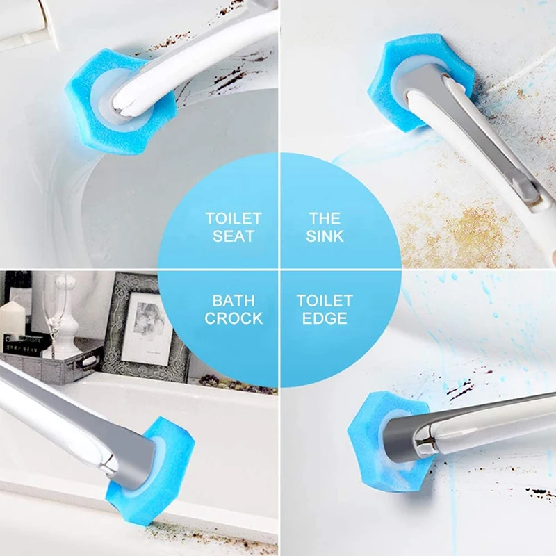 

32 Pcs Toilet Stick Replacement,Toilet Cleaner Replacement,Disposable Toilet Brush Head,Toilet Brush Replacement Head