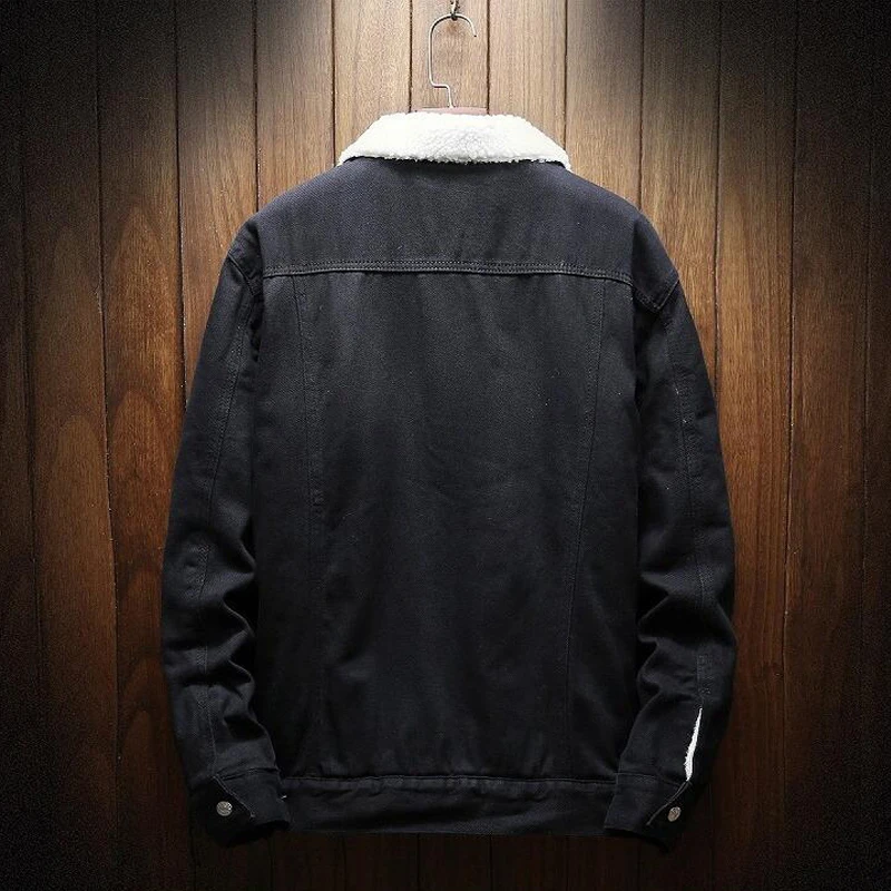 Уличная обувь для мужчин раздел-куртки и пальто теплая флисовая джинсовая куртка
