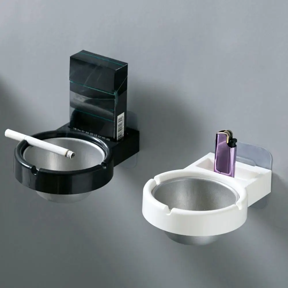 

Wall Mounted Stainless Steel Ashtray Bathroom Cigarett-e Holder Storage Rack
