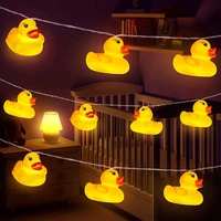 battery operated 10leds20leds yellow duck led string lights christmas wedding party new year decoration led lights garland