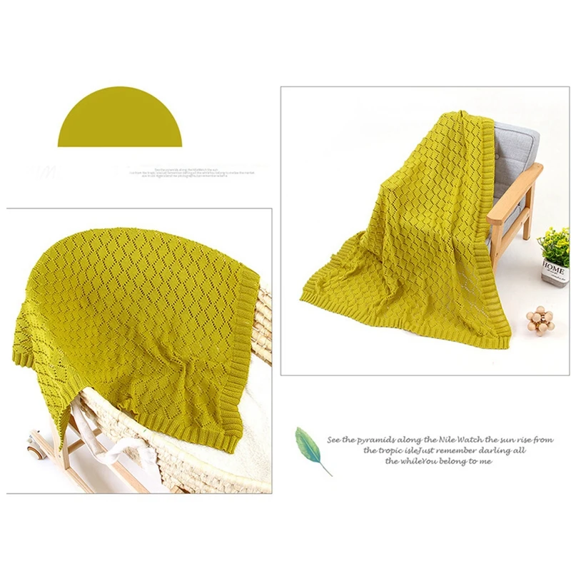 

Baby Blanket Knitted Cotton Stuff Swaddle Infantil Wrap for Toddlers