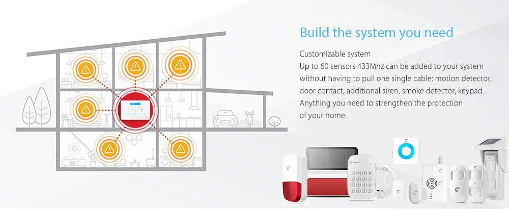 Tuya сигнализация Система безопасности умный дом мини wifi GSM домашняя охранная сигнализация Беспроводная с IP видеокамера Alexa Google home